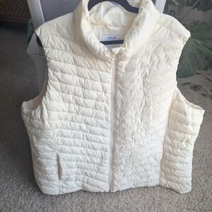 Cream Quilted Puffer Vest